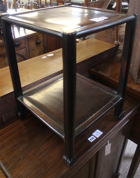 Chinese hardwood 2 tier table(-)